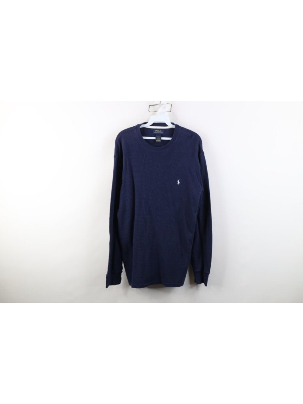 Vintage Ralph Lauren Mens Large Faded Thermal Waffle Knit Long Sleeve T-Shirt